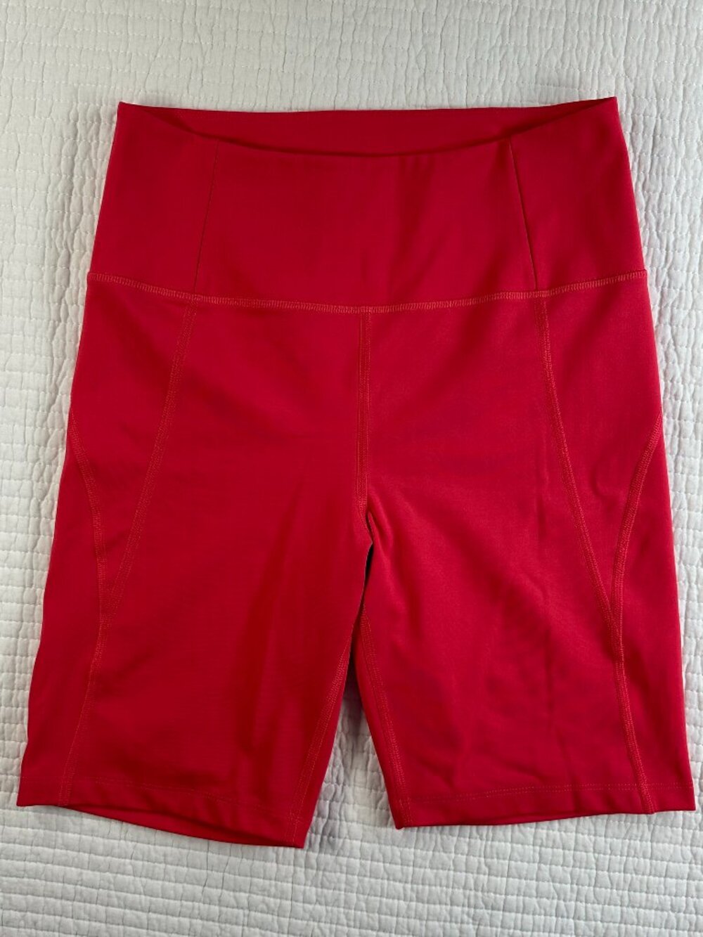 Girlfriend Collective High Rise Bike Shorts Coral Pink Women's Medium Athletic